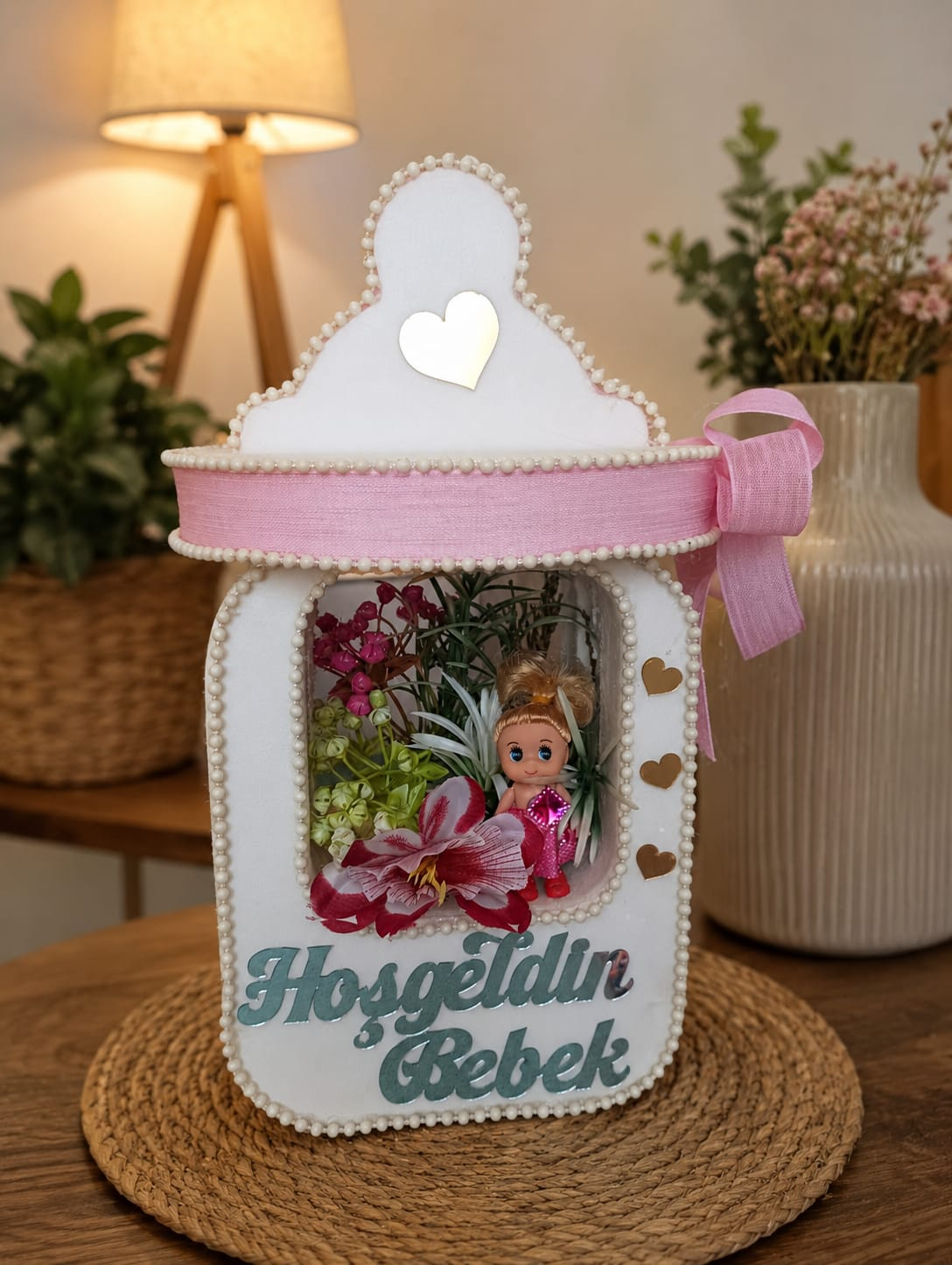 Pembe fener hoş geldin bebek hediyesi